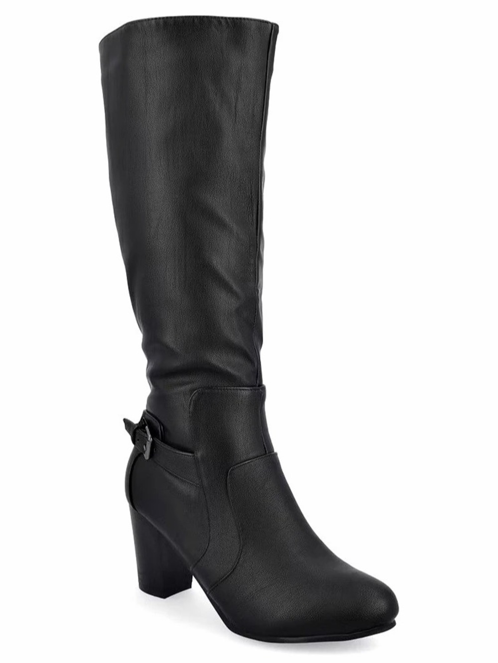 Journee Collection Women's Carver Stacked Heel Knee High Boots Black
7.5